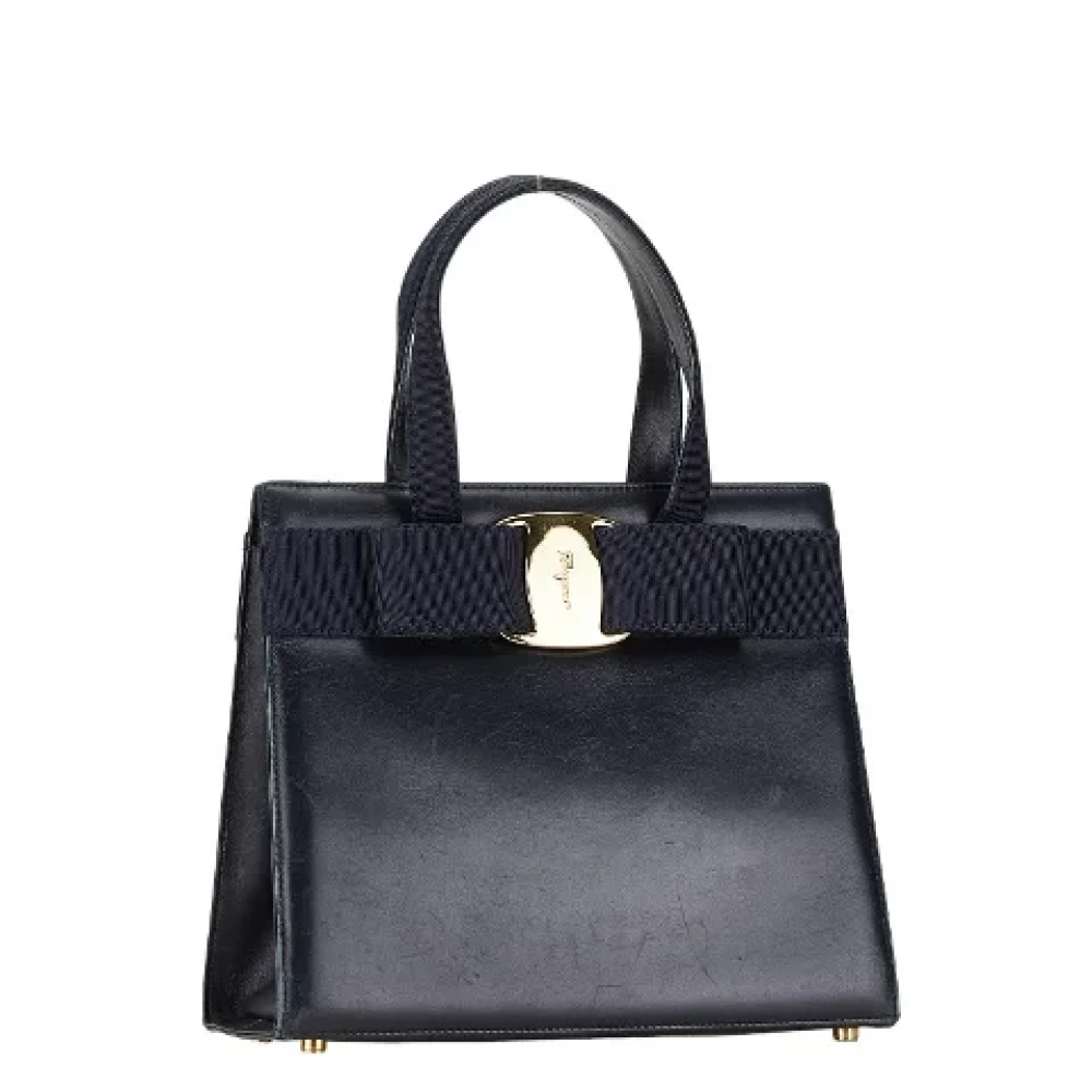 Salvatore Ferragamo Pre-owned Leather handbags Black Dames