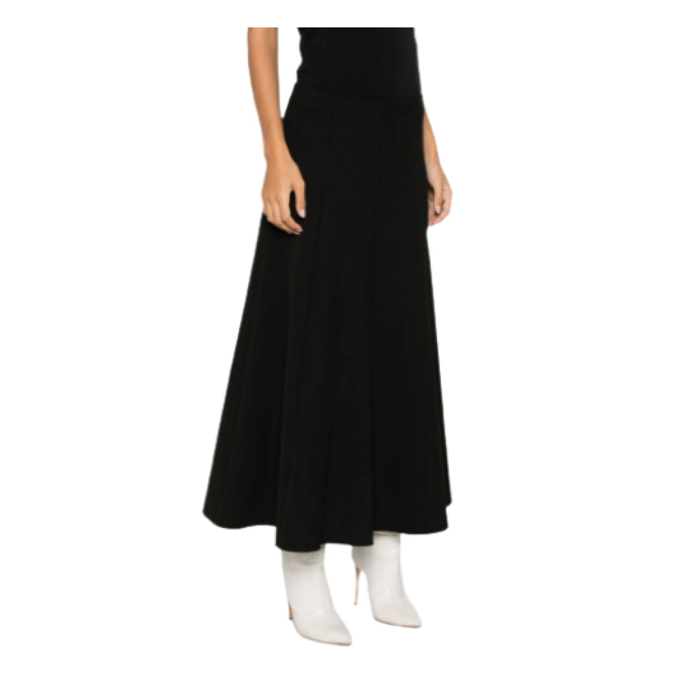 Simkhai Zwarte Dottie Lange Rok met Rits Black Dames