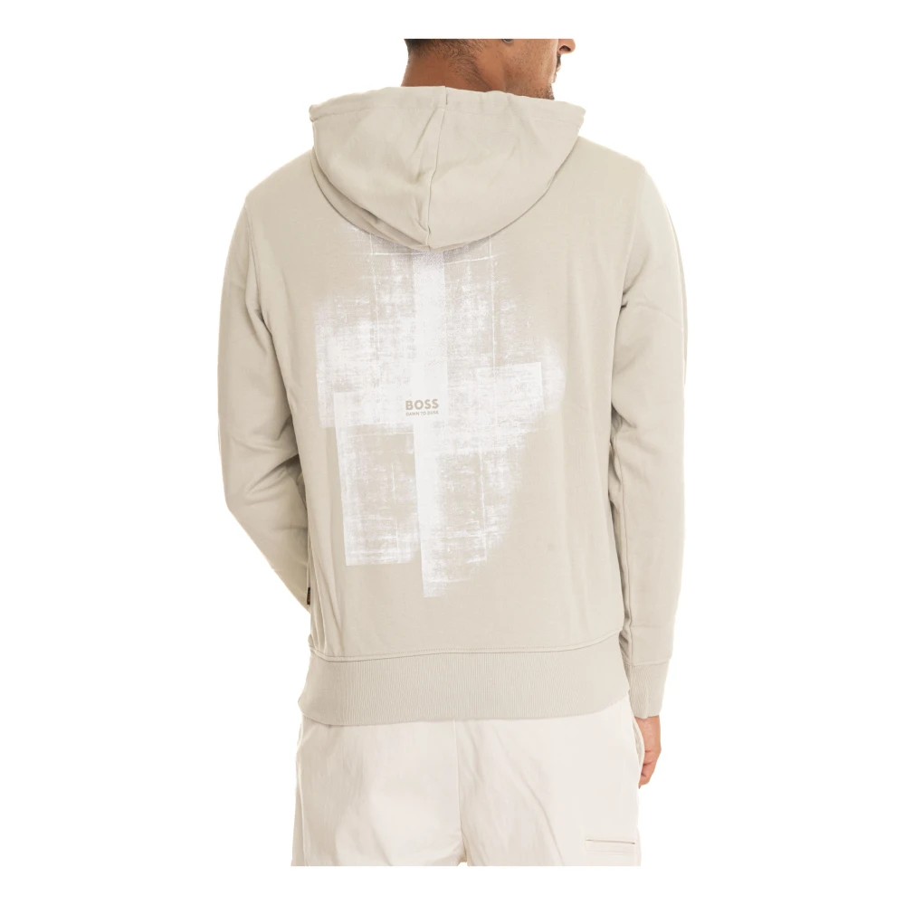 Boss Casual Crewneck Sweatshirt Beige Heren