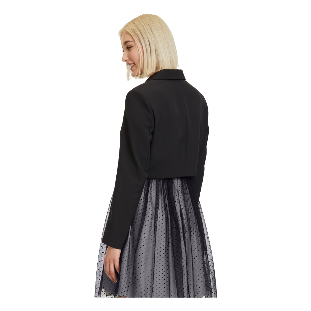Vera Mont Korte blazer met reverskraag Black Dames
