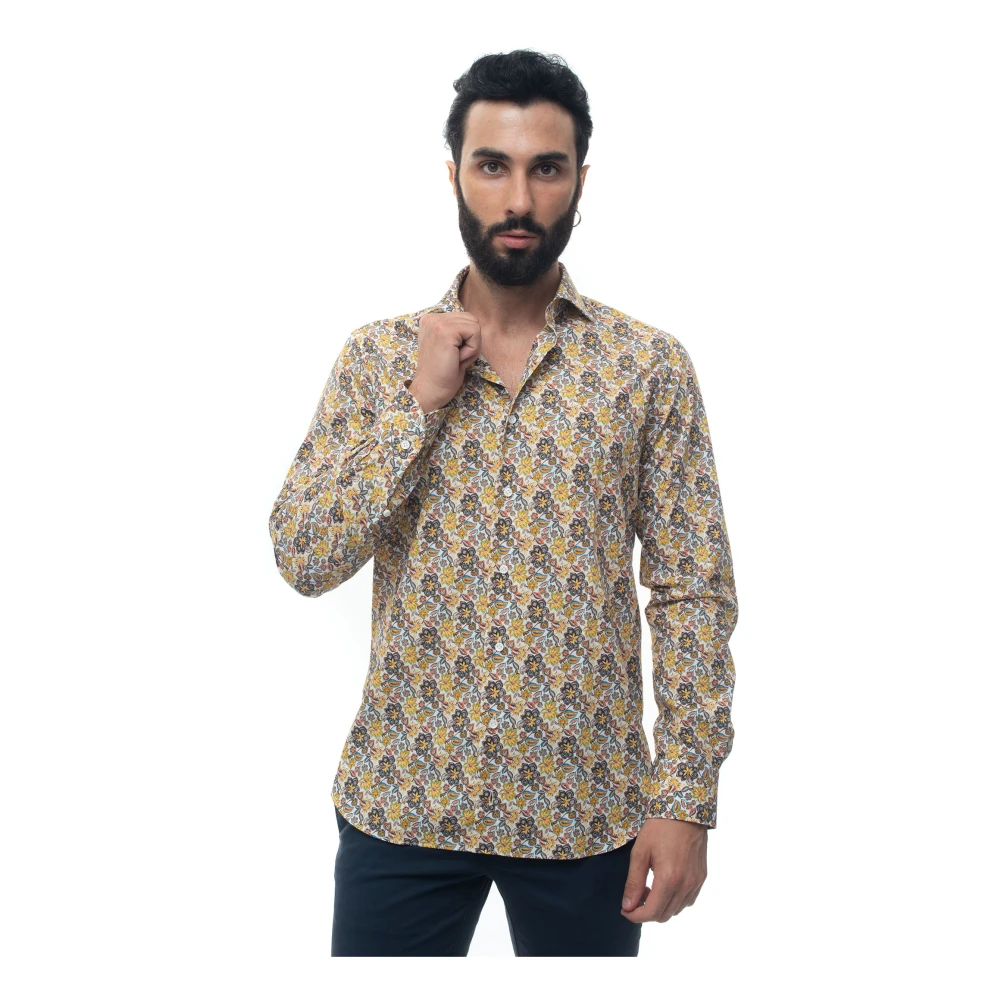 Càrrel Fantasy Bloemen Casual Shirt Gemaakt in Italië Multicolor Heren
