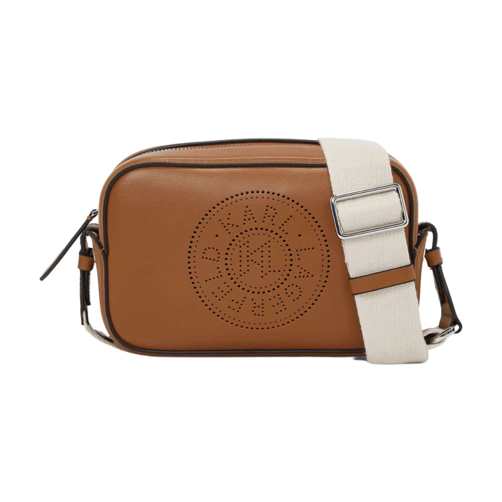 Karl Lagerfeld Brown K/Circle Camera Bag Perforated - Female - Cross Body Bags - One Size - Bags
