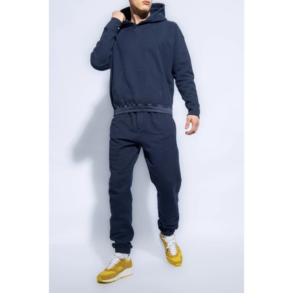 Saint Laurent Hoodie met logo Blue Heren