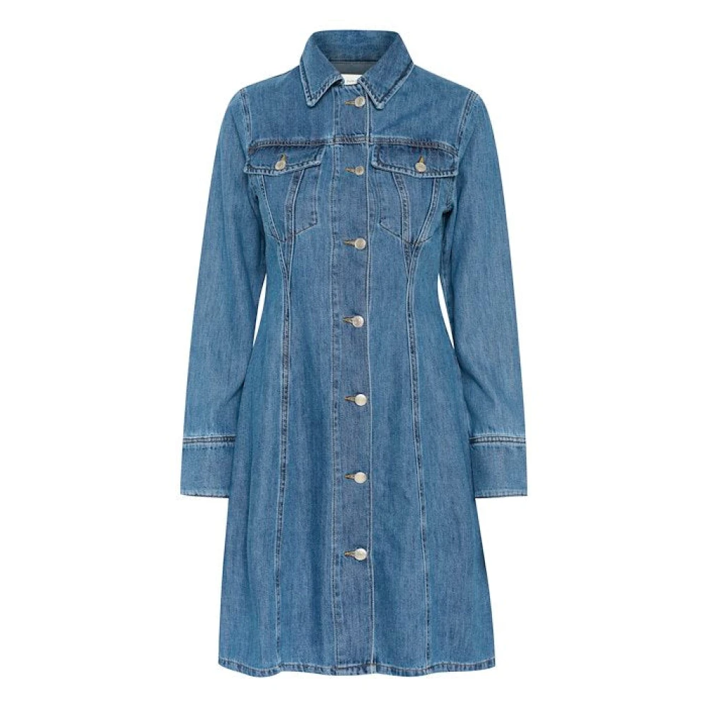 InWear Denim Jurk met A-Lijn Rok Blue Dames