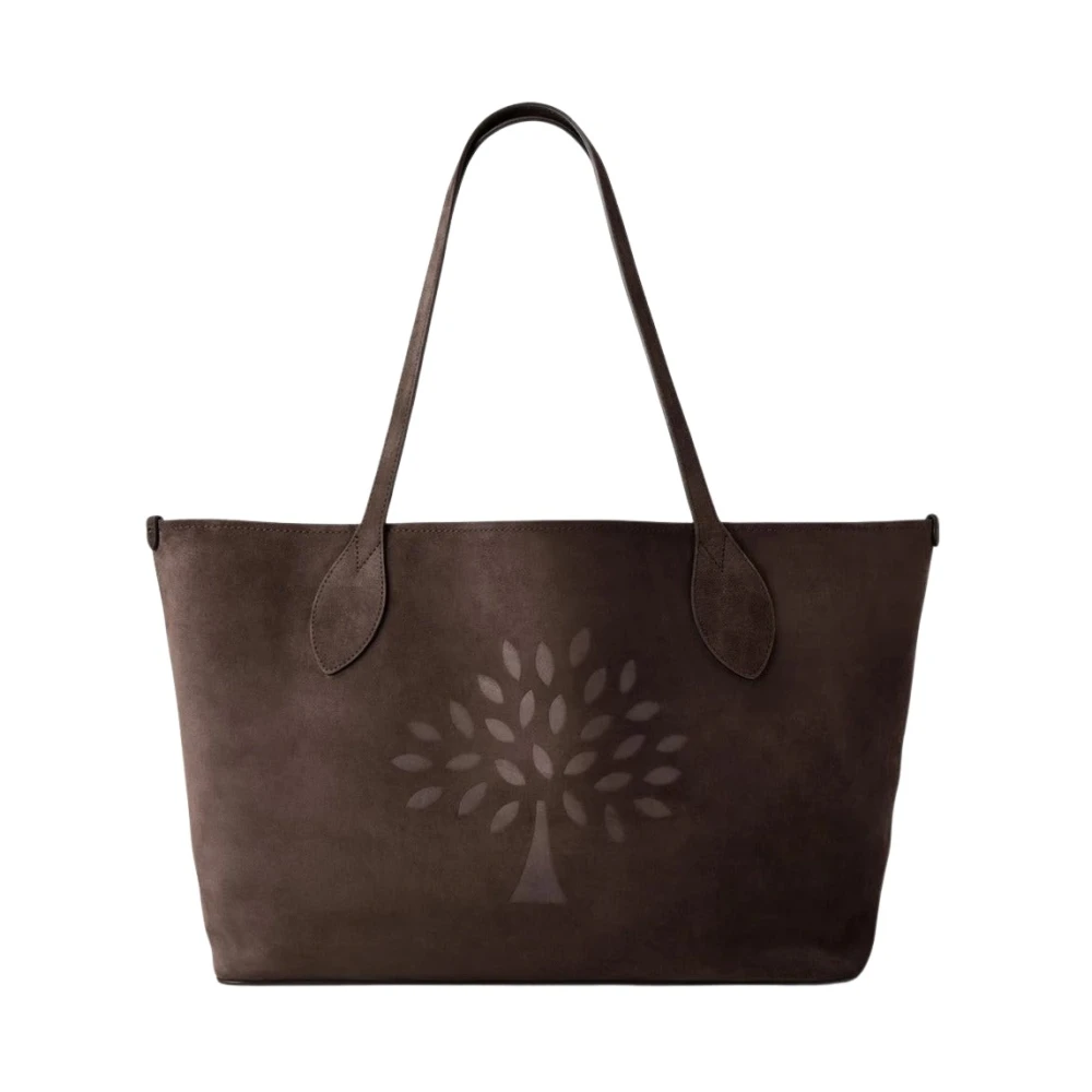 Mulberry Brown Shopping Bags, Female, One Size, Suede Tree Tote