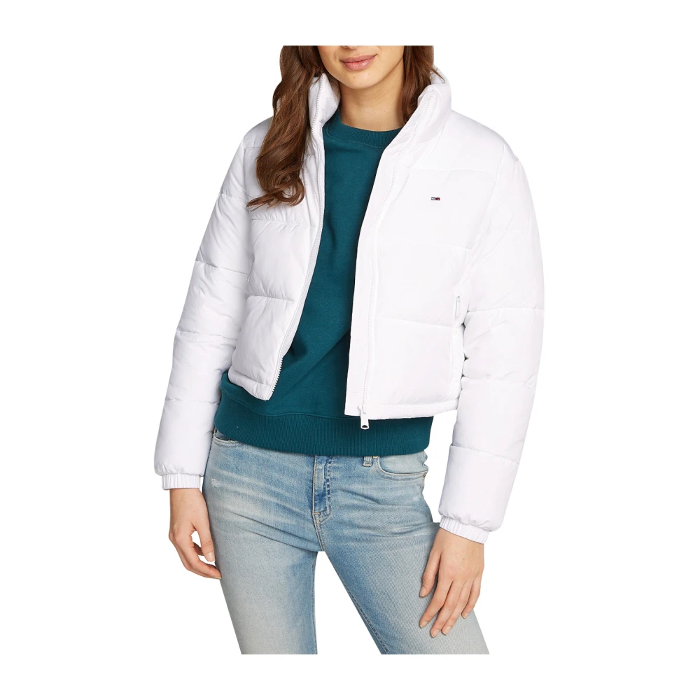 Tommy Jeans Witte Pufferjas Essentiële Stijl White Dames