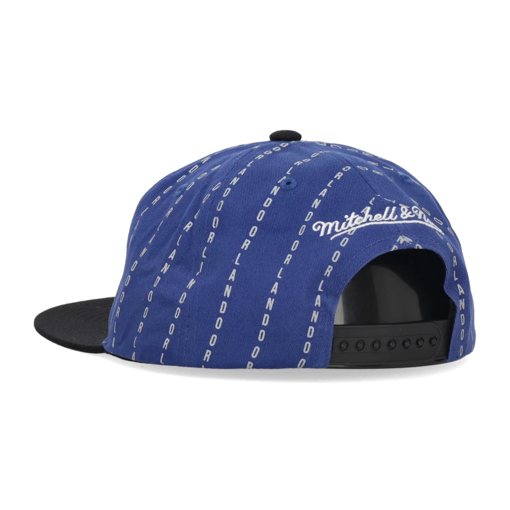 Mitchell & Ness Orlando Magic Gestreepte Snapback Pet Blue Heren