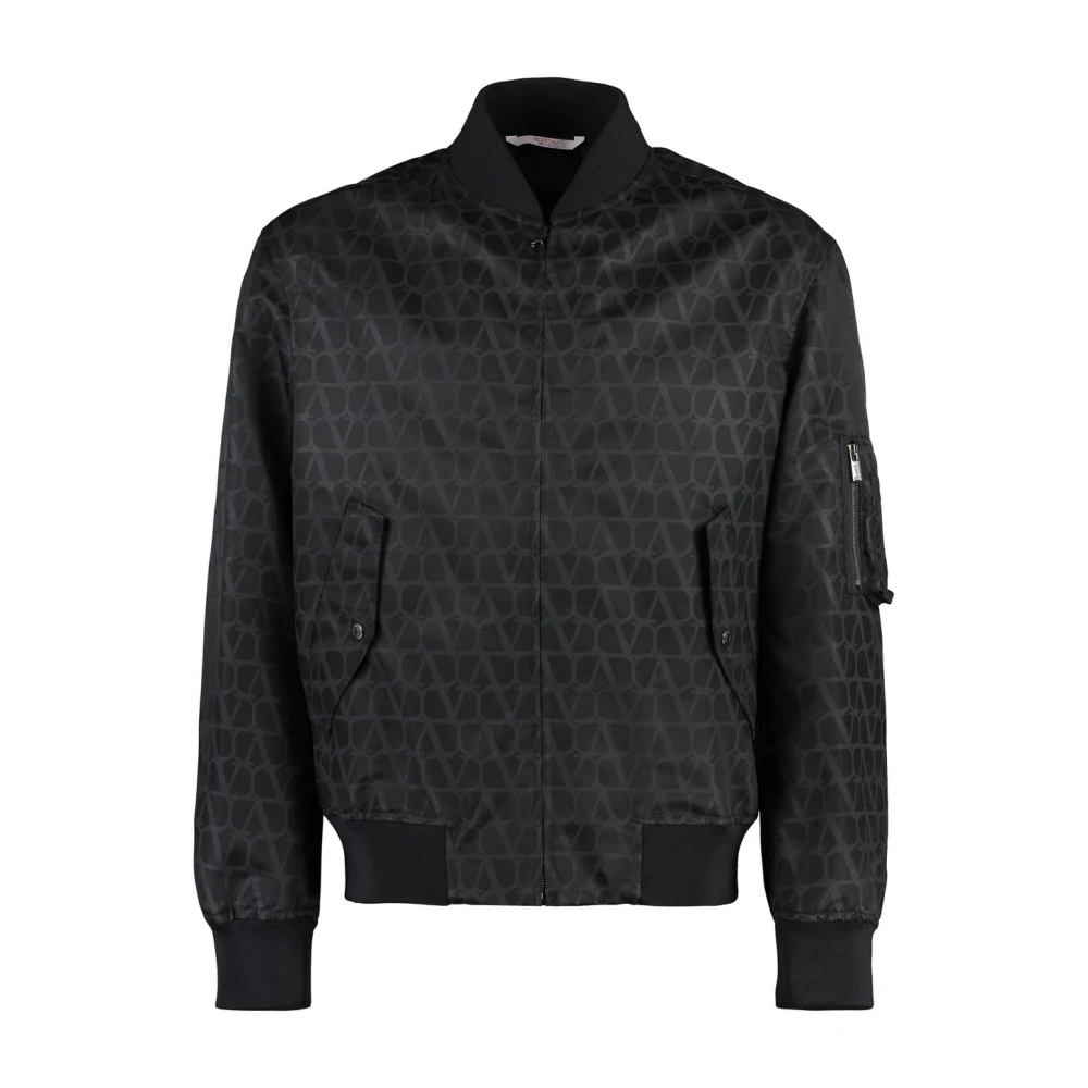 Valentino Men's Black Toile Iconographe Bomber Jacket - Bomber Jackets - S - Jackets