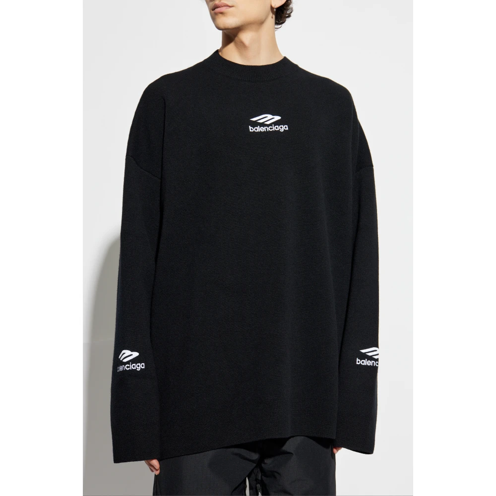 Balenciaga Wollen trui uit de Skiwear collectie Black Heren