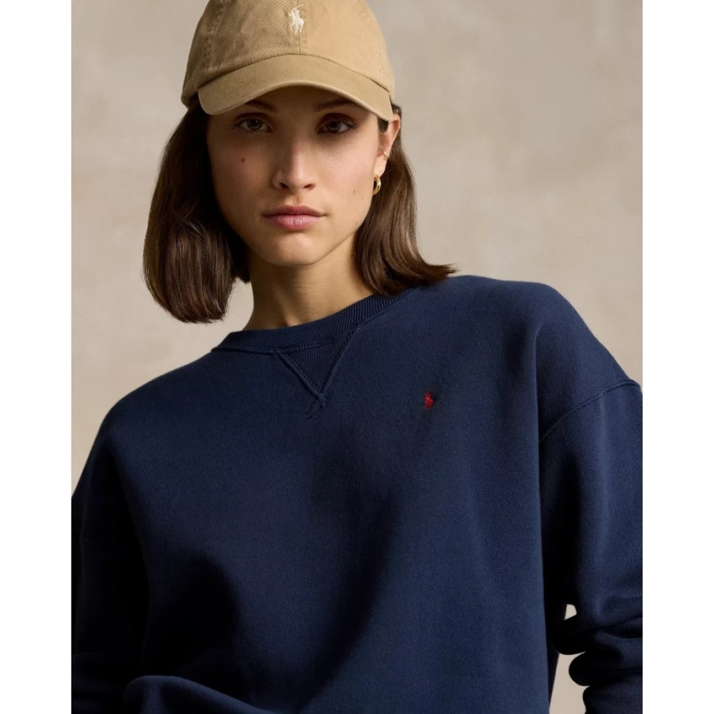 Ralph Lauren Trek Ls Po Mouw Gebreid En Molleton Cruise Navy