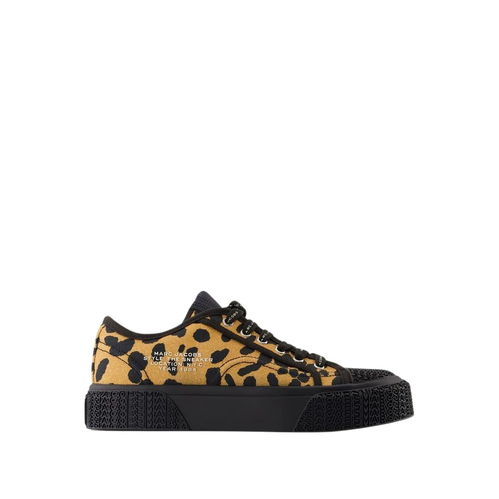 Marc Jacobs Gedrukte Zwarte Katoenen Sneakers Dames Schoenen Veelkleurig Multicolor