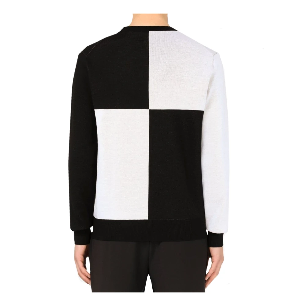 Dolce & Gabbana Logo Sweater van zuivere wol Black Heren