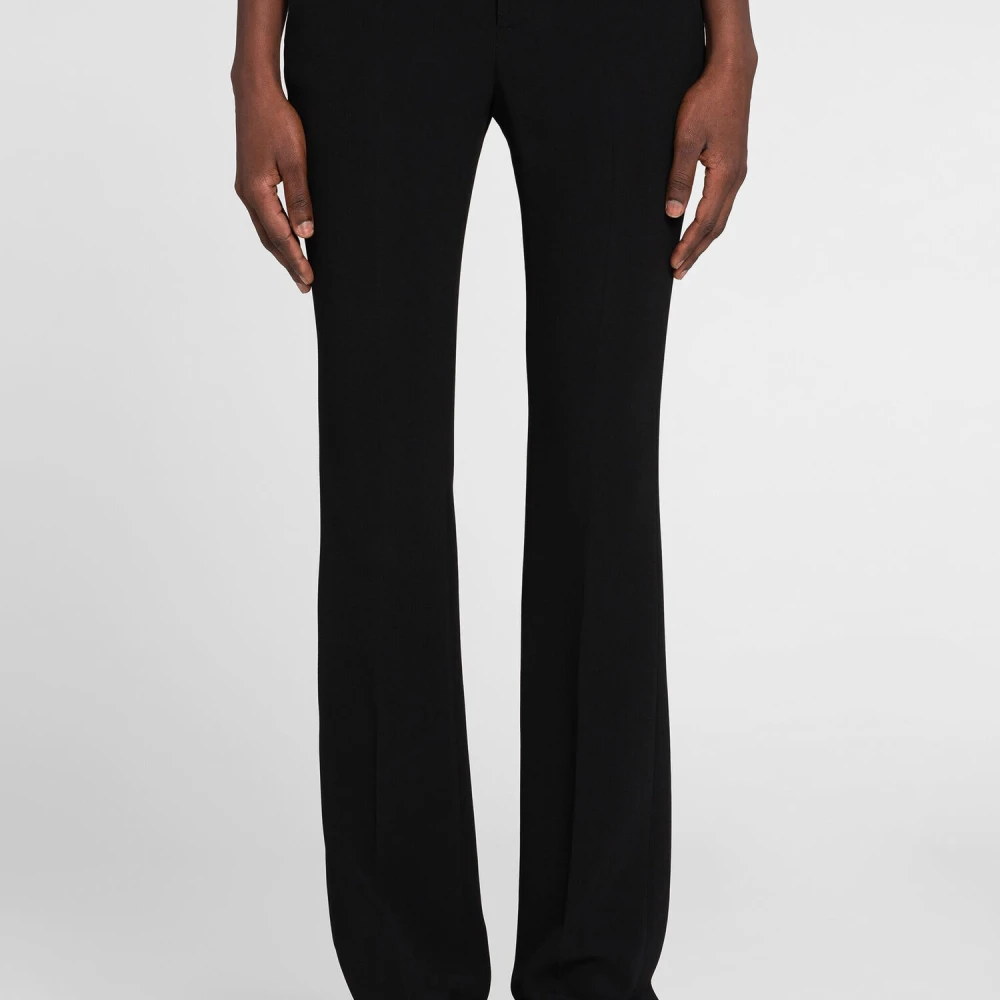 Roberto Cavalli Hoge Taille Tiger Tooth Flared Broek Black Dames