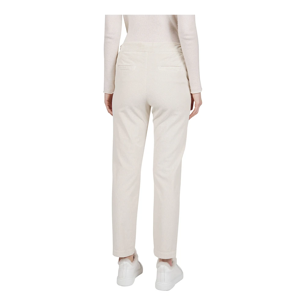 Eleventy Fluwelen Joggingbroek Beige Dames