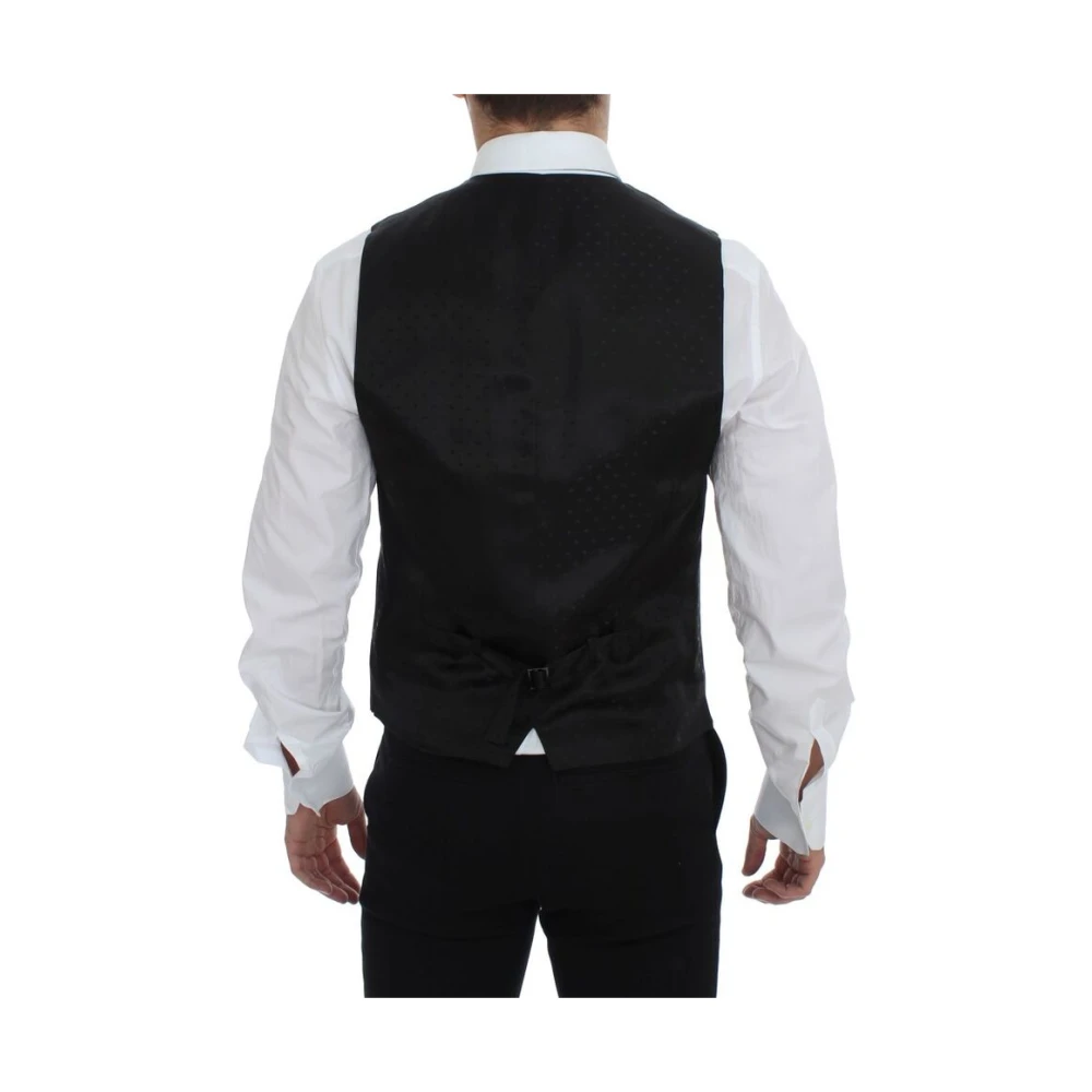 Dolce & Gabbana Elegante grijze wollen vest voor formele gelegenheden Gray Heren