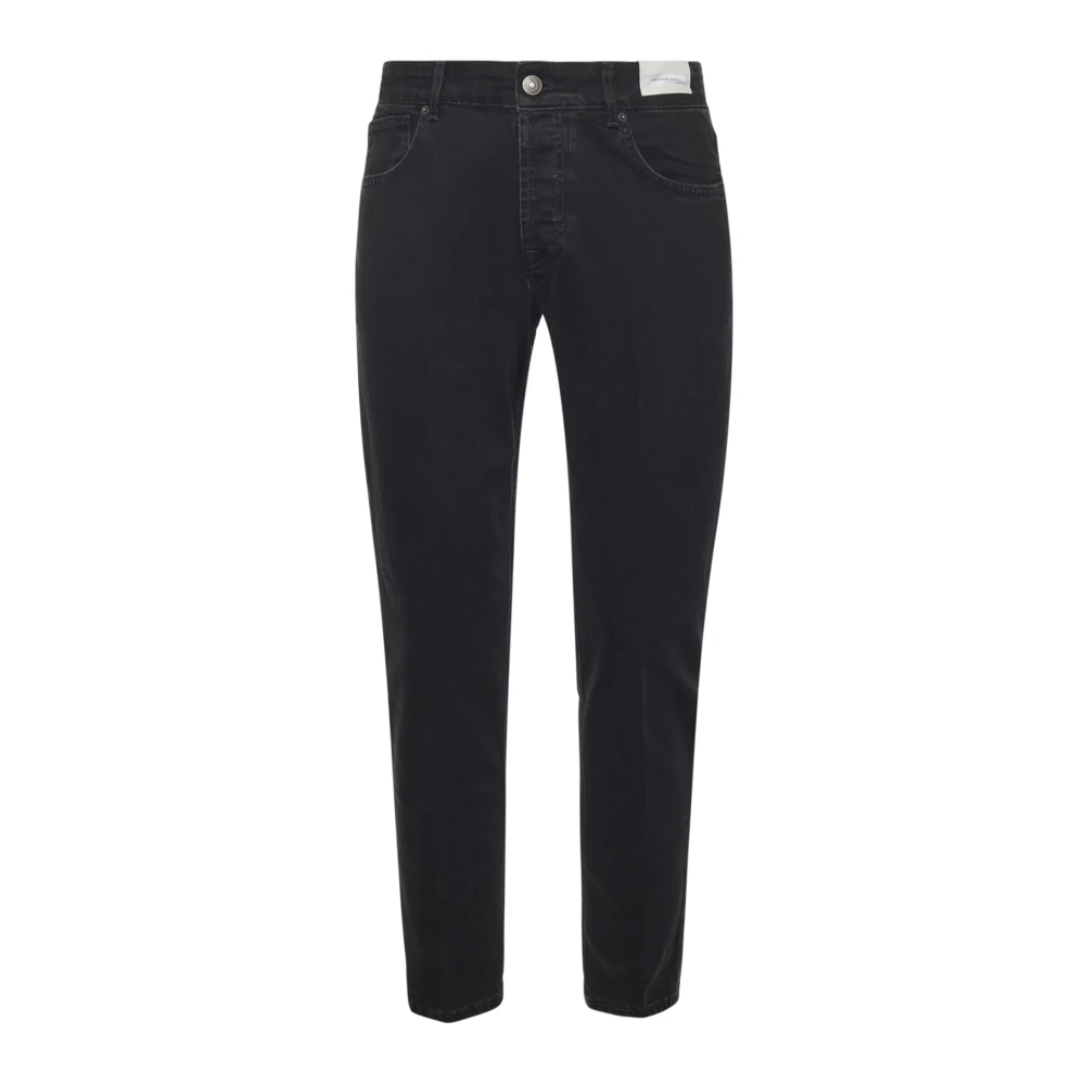 Michael Coal Men's Black Slim Fit Jeans, W33, Slim Fit Cotton Denim Jeans