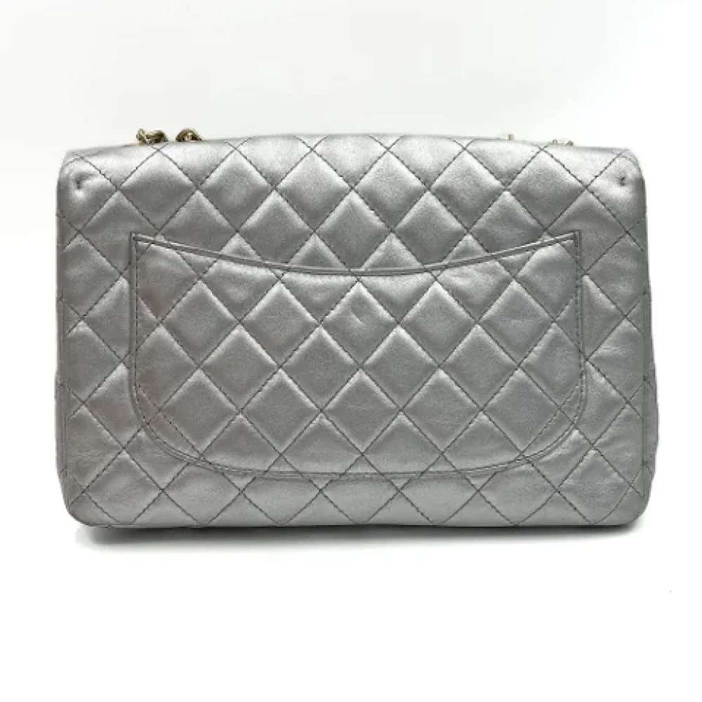 Chanel Vintage Pre-owned Leather chanel-bags Gray Dames