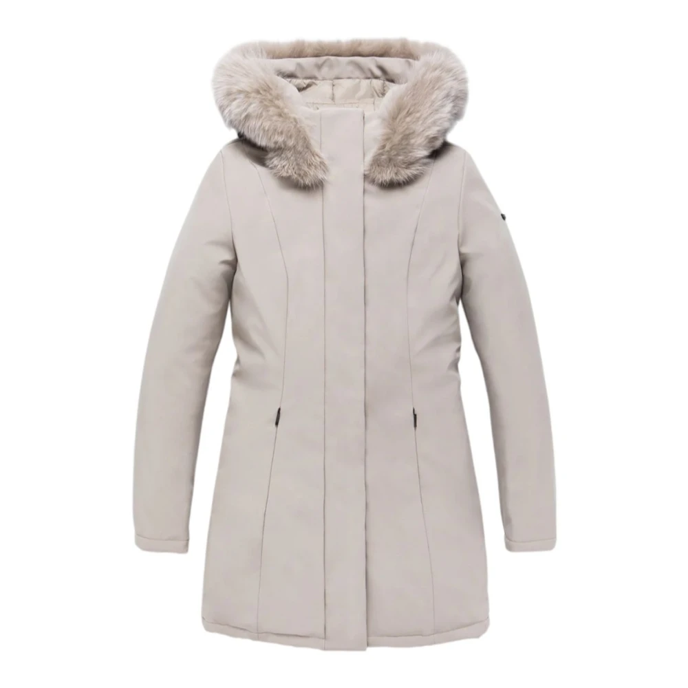 RefrigiWear Bontjas met Logomouw Beige Dames