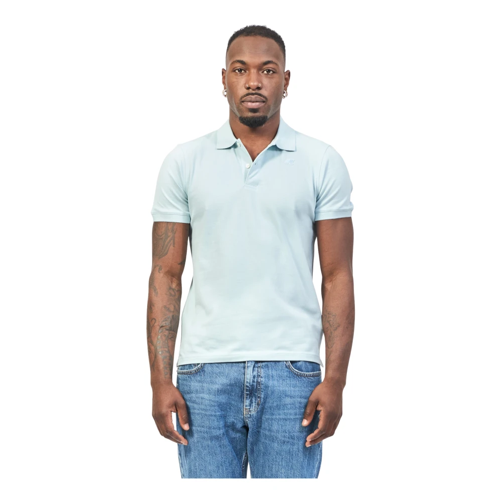 K-way Lichtblauwe Polo T-shirt Amedee Blue Heren