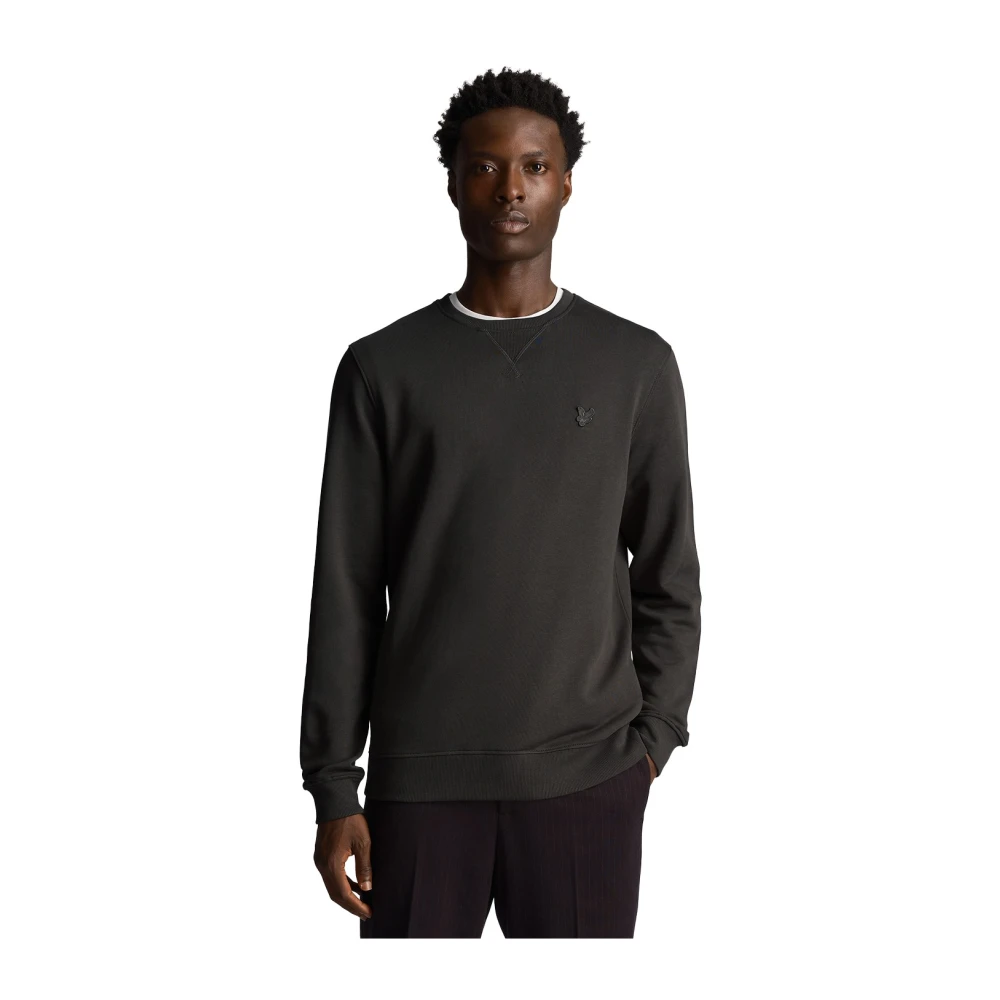 Lyle & Scott Tonal Eagle Crew Neck Sweatshirt Gray Heren