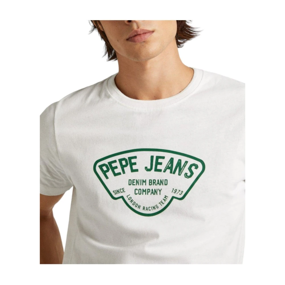 Pepe Jeans Cherry T-shirt Korte Mouw Wit White Heren