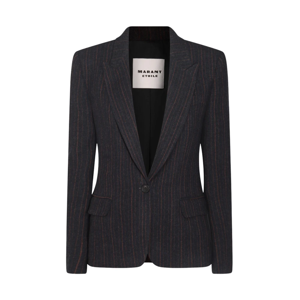 Isabel Marant Étoile Donkergrijze Wollen Blazer Jas Blue Dames