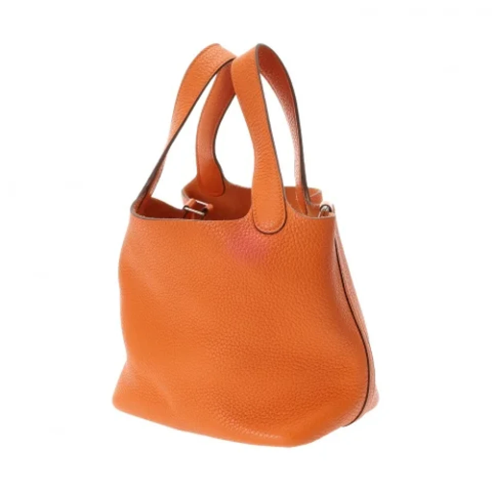 Hermès Vintage Pre-owned Leather handbags Orange Dames