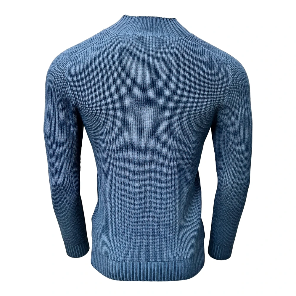 Gran Sasso Rainwool Turtleneck Trui Blue Heren