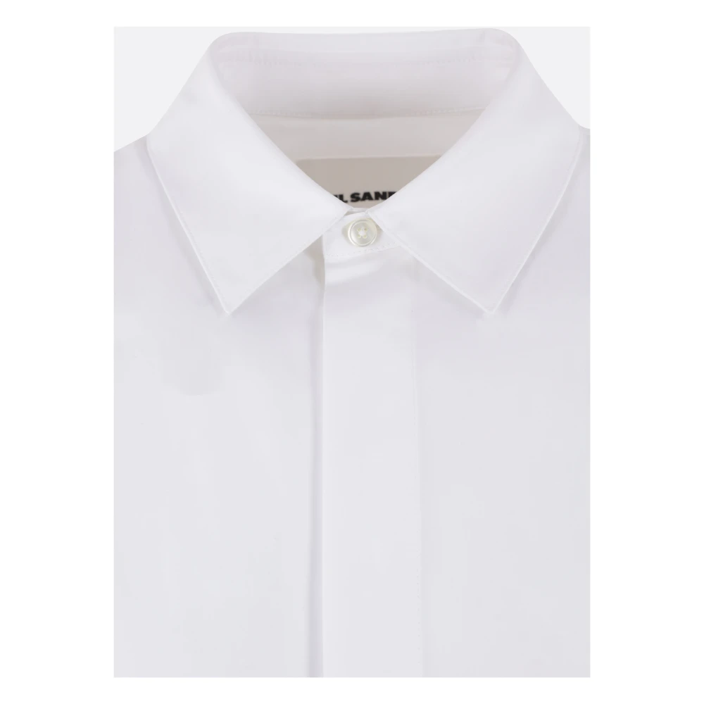 Jil Sander Witte Shirt met Zachte Pasvorm White Heren