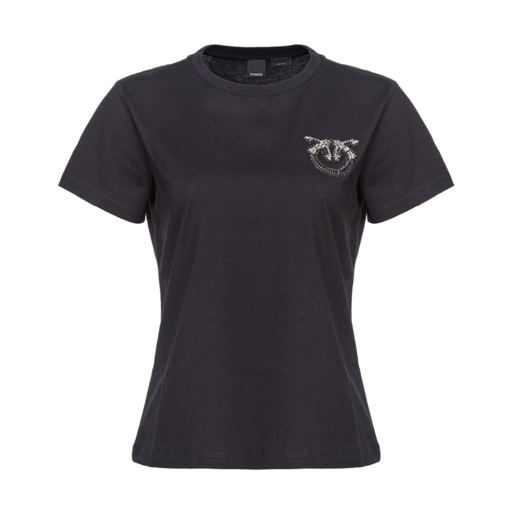pinko Zwarte T-shirts en Polos Black Dames