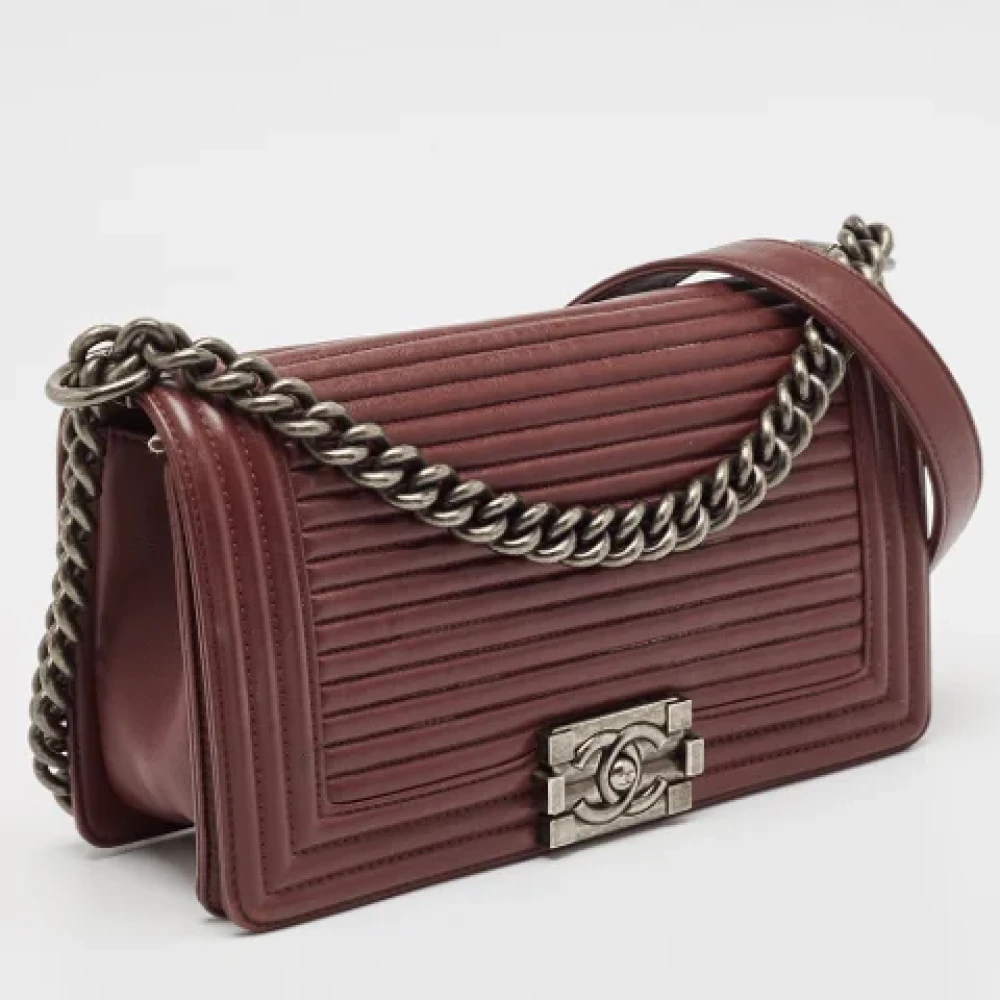 Chanel Vintage Pre-owned Leather chanel-bags Red Dames