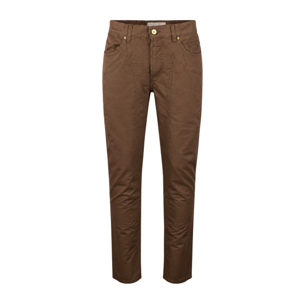 Jeckerson Men's Brown John Trousers - Slim-Fit Trousers - W30 - Trousers