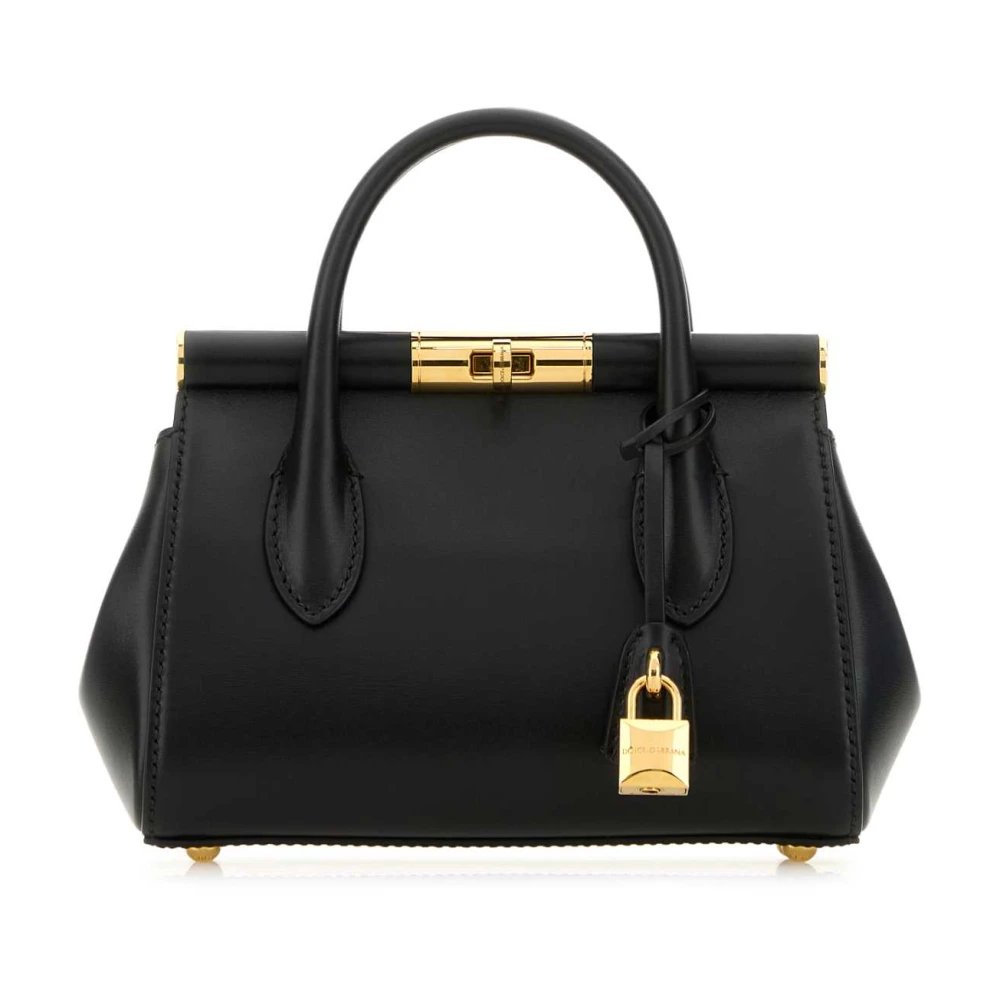 Dolce & Gabbana Marlene Svart Läderhandväska Black, Dam