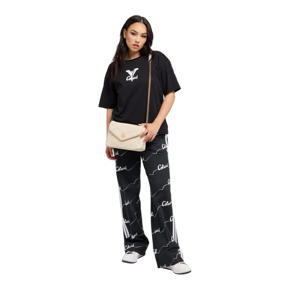 carlo colucci Wijde Pijp Sweatpants Di Vita Black Dames