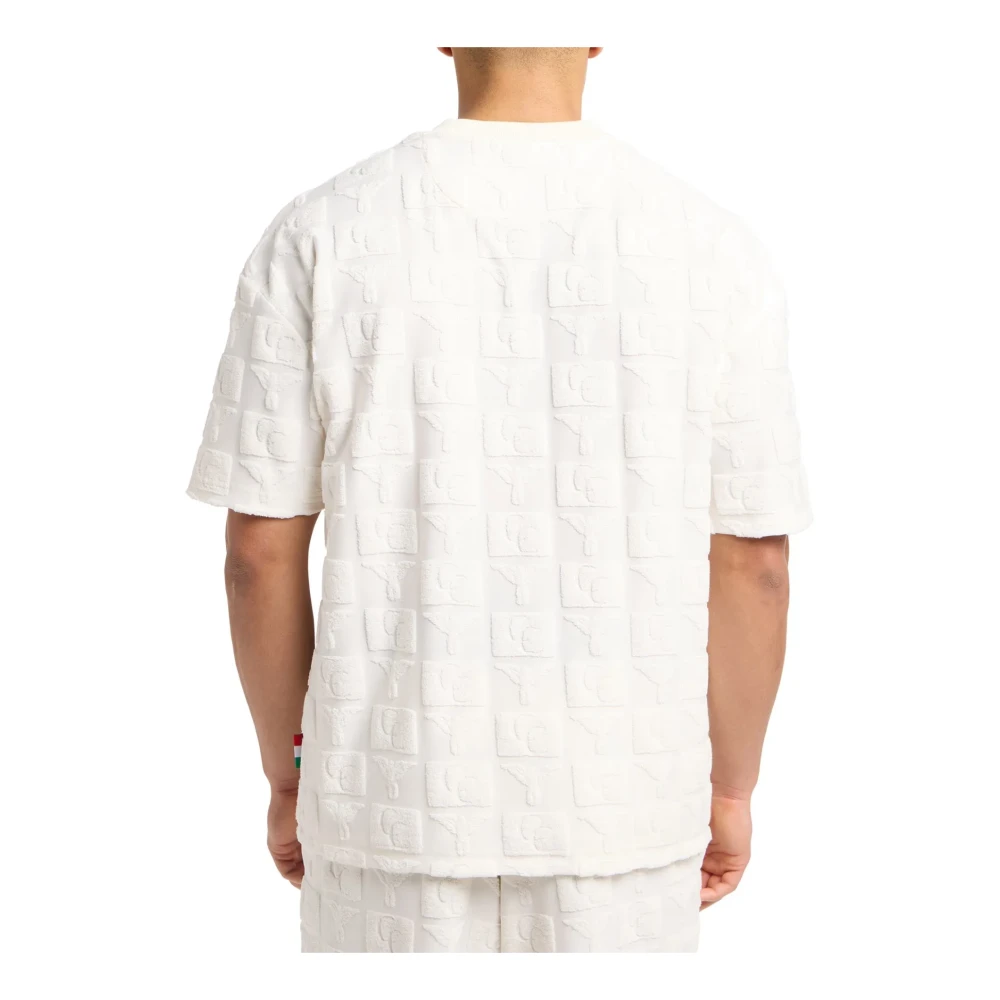 carlo colucci Heren Wit T-shirt Ronde Hals White Heren