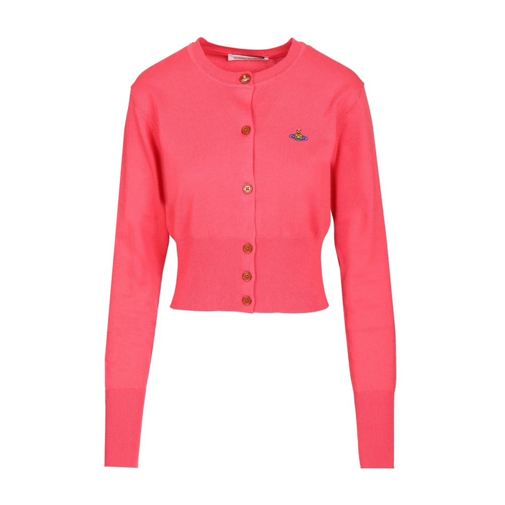 Vivienne Westwood Bea Cropped Cardigan - Female - Cardigans - Red - L - Knitwear