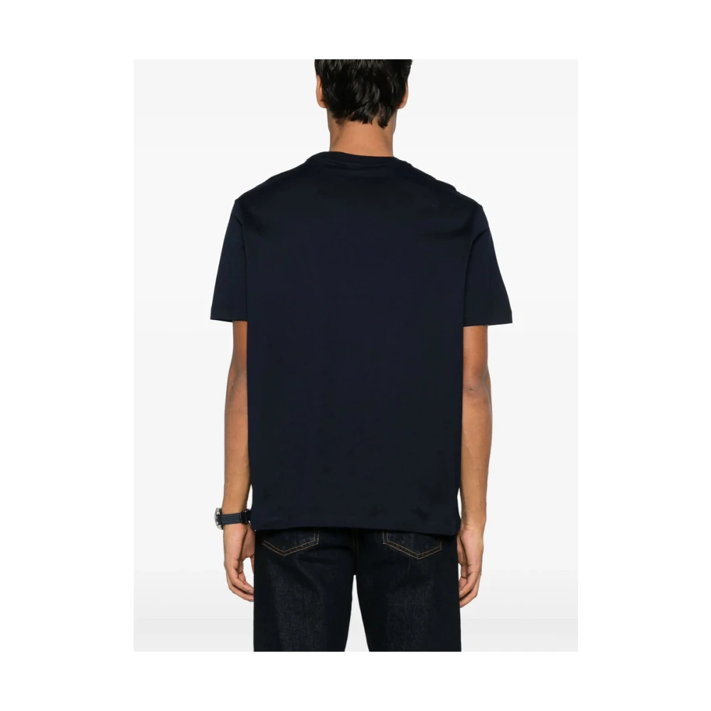 PAUL & SHARK Navy Blue Logo Print Crew Neck T-shirt Blue Heren