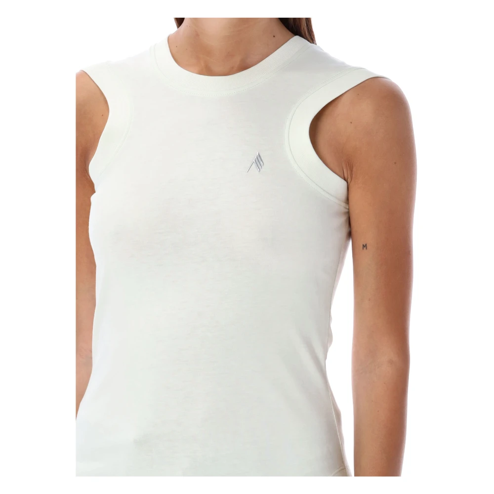 The Attico Witte Reese Tank Top White Dames