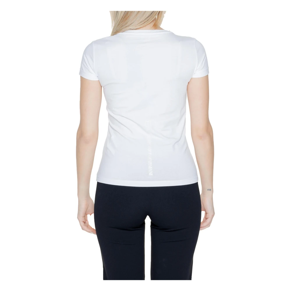 Emporio Armani EA7 Dames T-shirt Lente Zomer Collectie Katoenmix White Dames