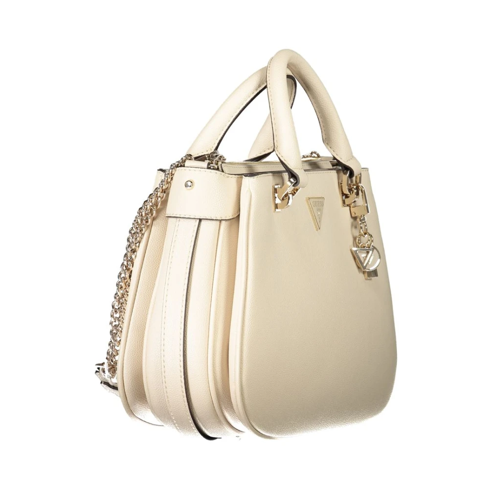 Guess Beige Handtas van Polyethyleen Materiaal Beige Dames