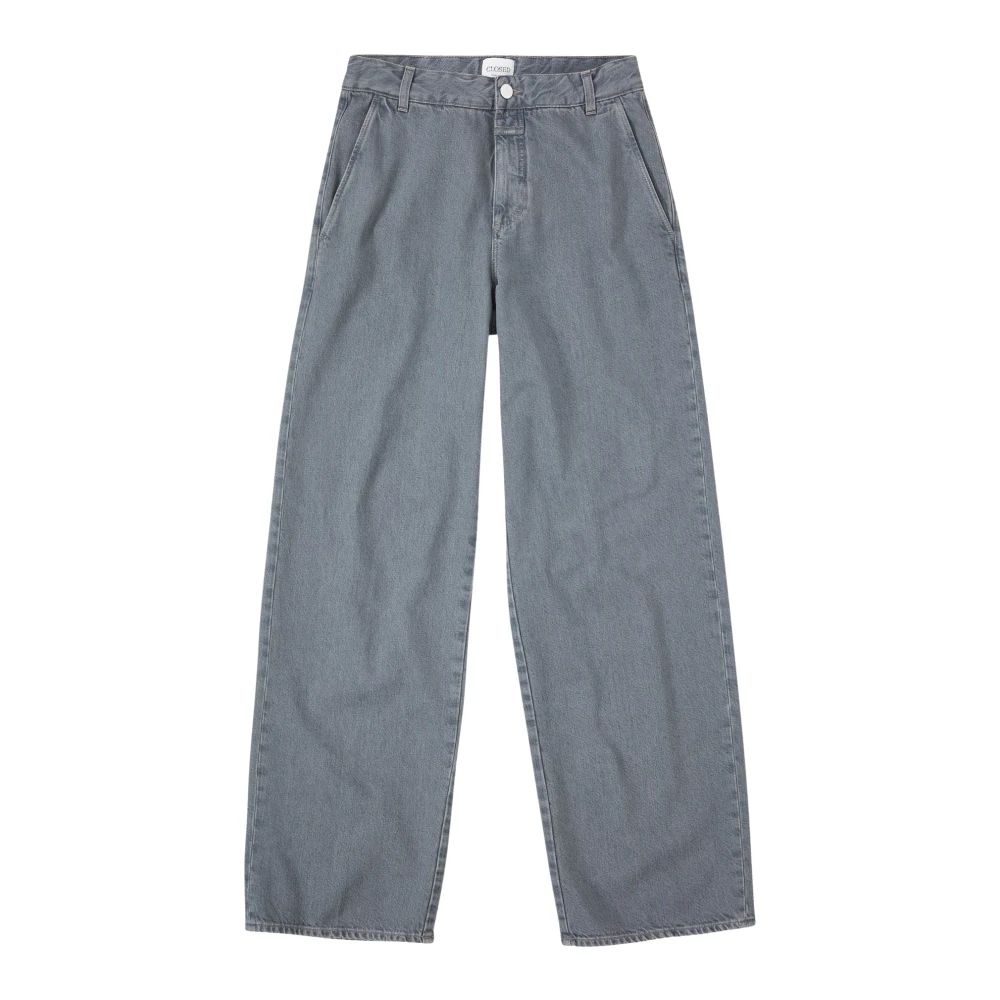 Closed Grijze Denim Broek met Rechte Pijpen Gray Dames