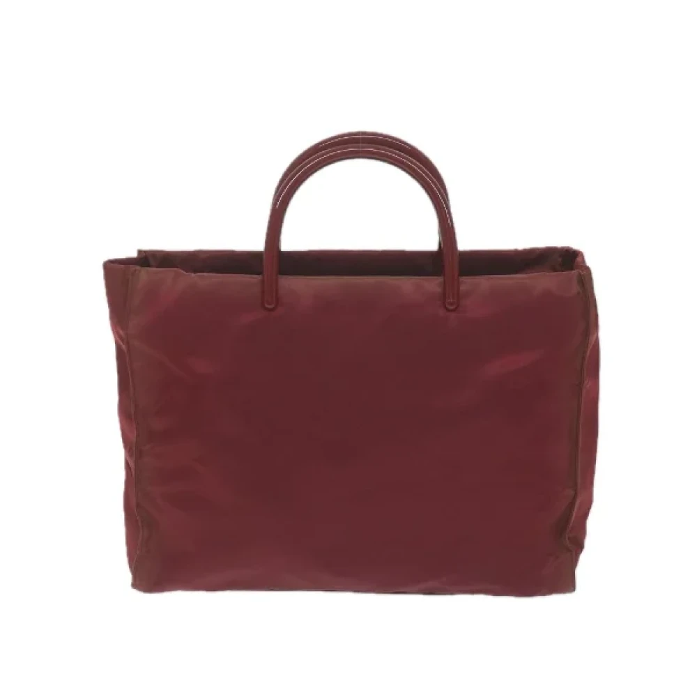 Prada Vintage Pre-owned Nylon handbags Red Dames