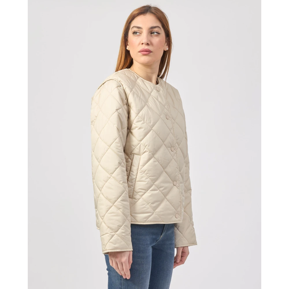 Ecoalf Beige Waterafstotende Jas Musa Beige Dames