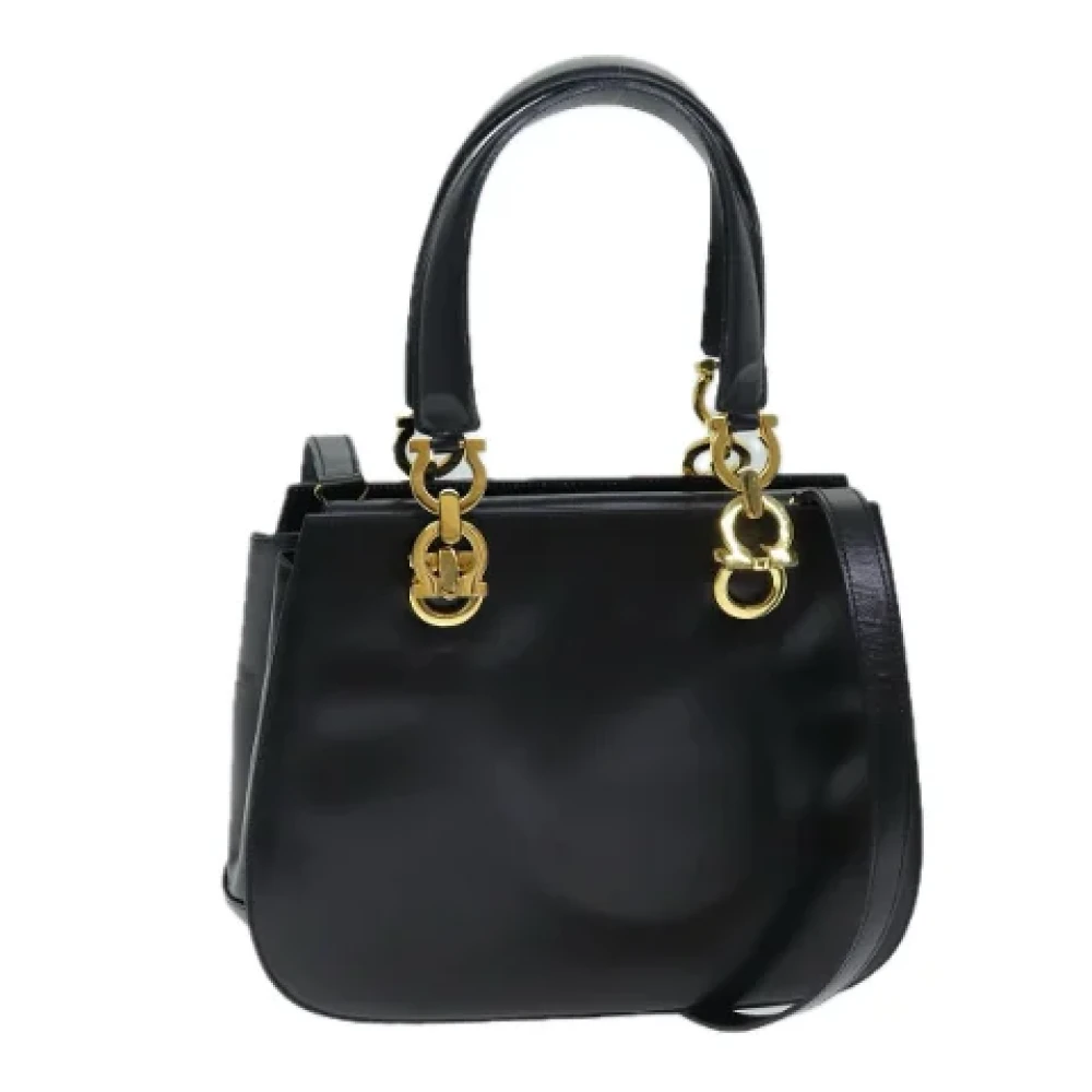 Salvatore Ferragamo Pre-owned Leather handbags Black Dames