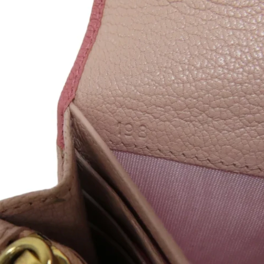 Miu Pre-owned Leather wallets Pink Dames