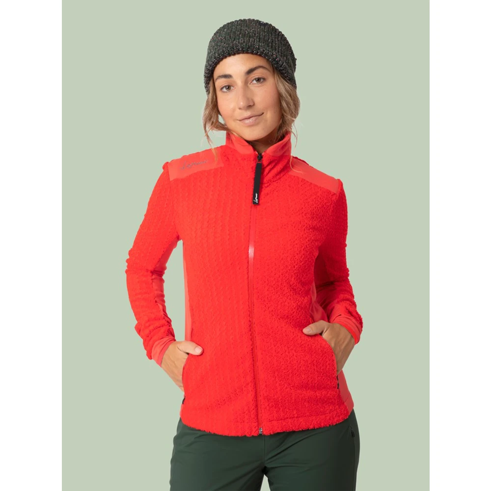 LaMunt Bessenrode Warme Fleece Jas Red Dames