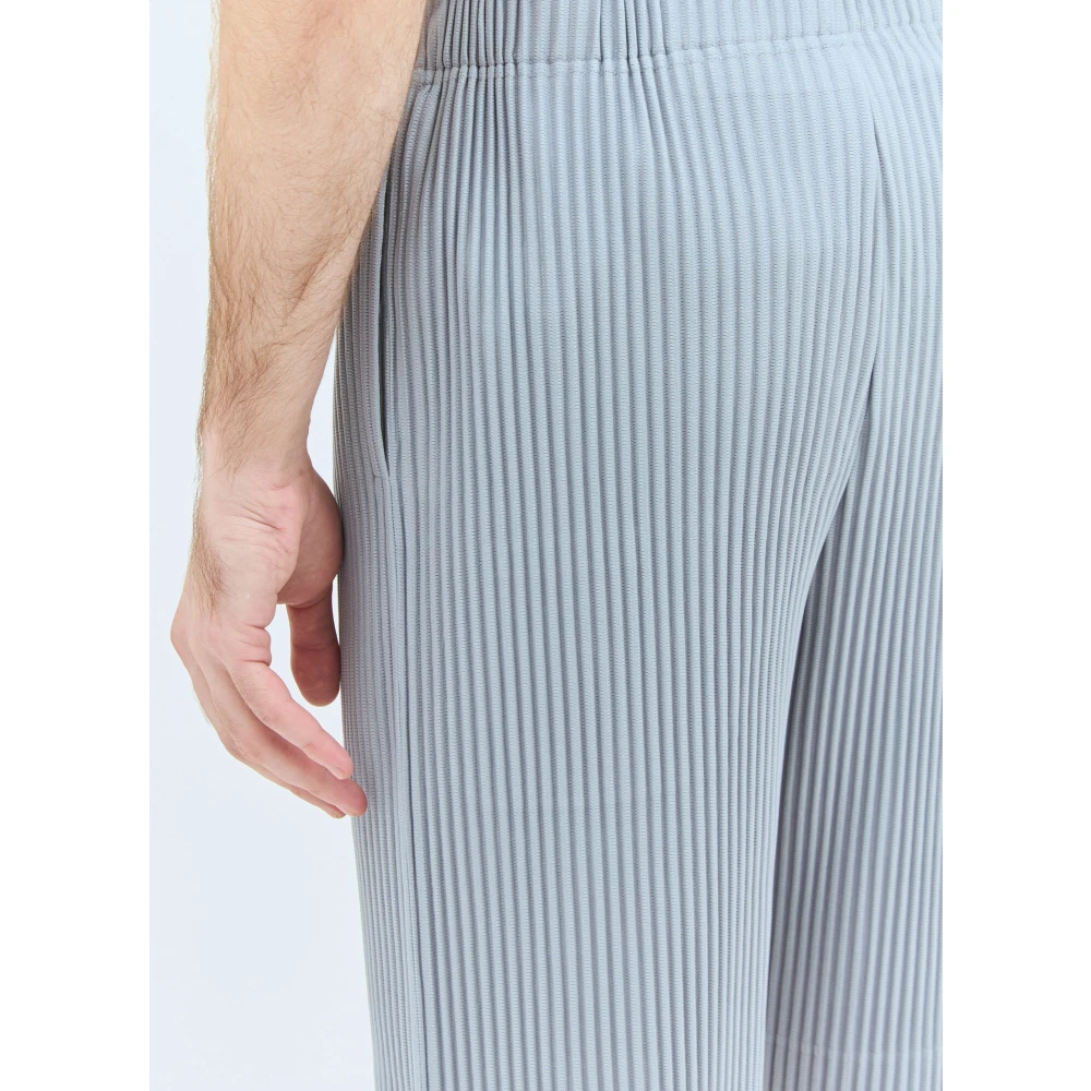 Issey Miyake Wijde Geplooide Shorts Gray Heren