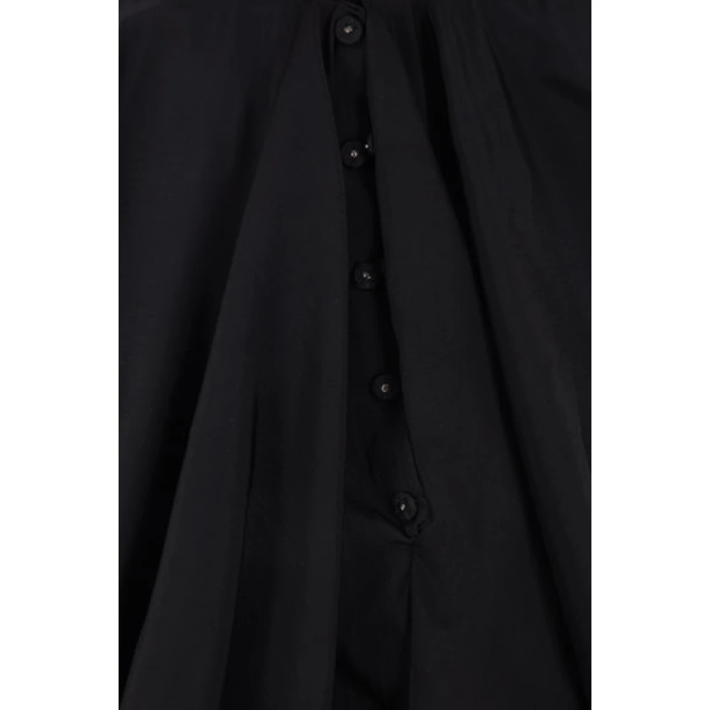 Del Core Zwarte strapless mini-jurk met ballonrok Black Dames