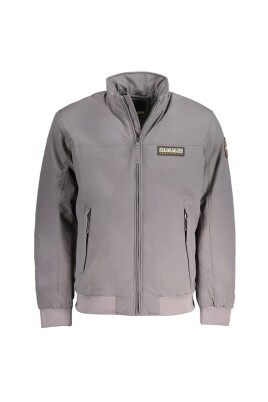 veste-grise-en-polyamide-avec-fermeture-eclair