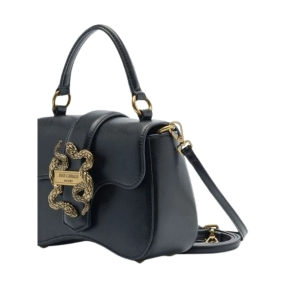 Just Cavalli Iconische Slangen Dames Tassen Collectie Black Dames
